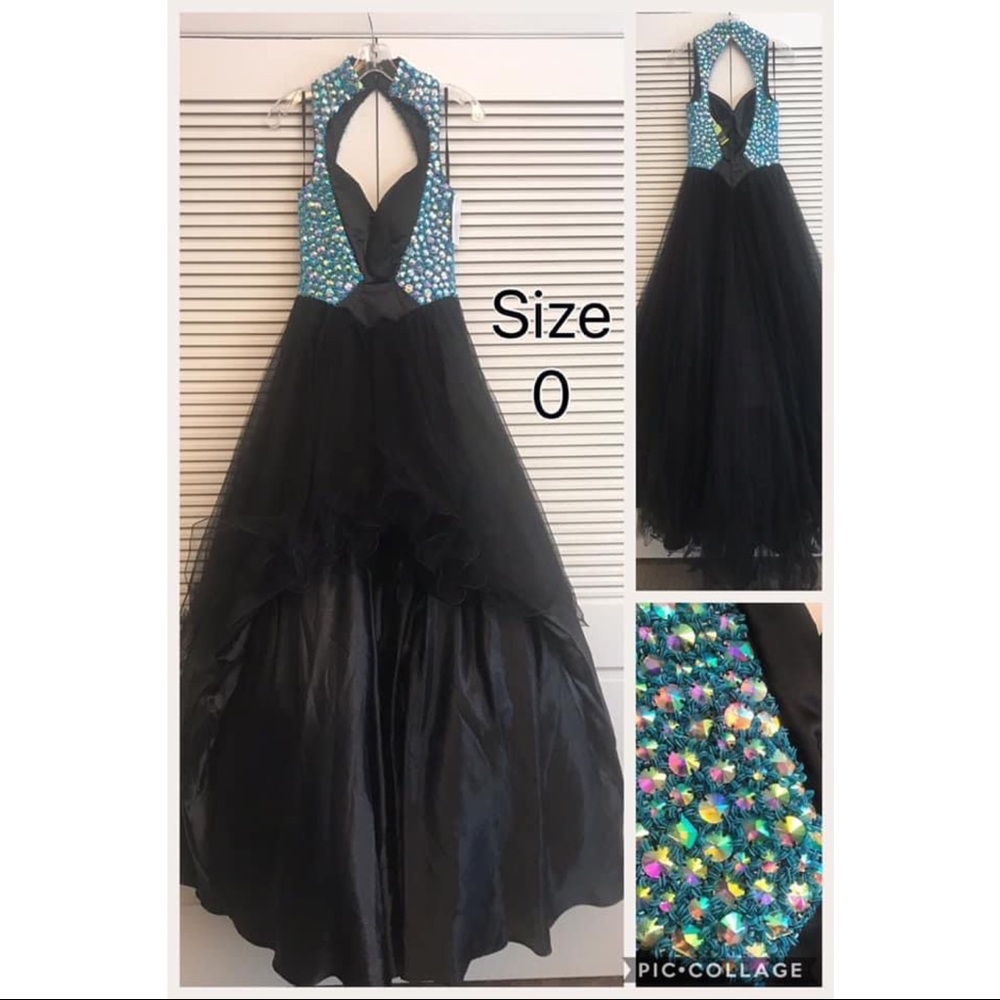 Mac Duggal Black High-Low Dress